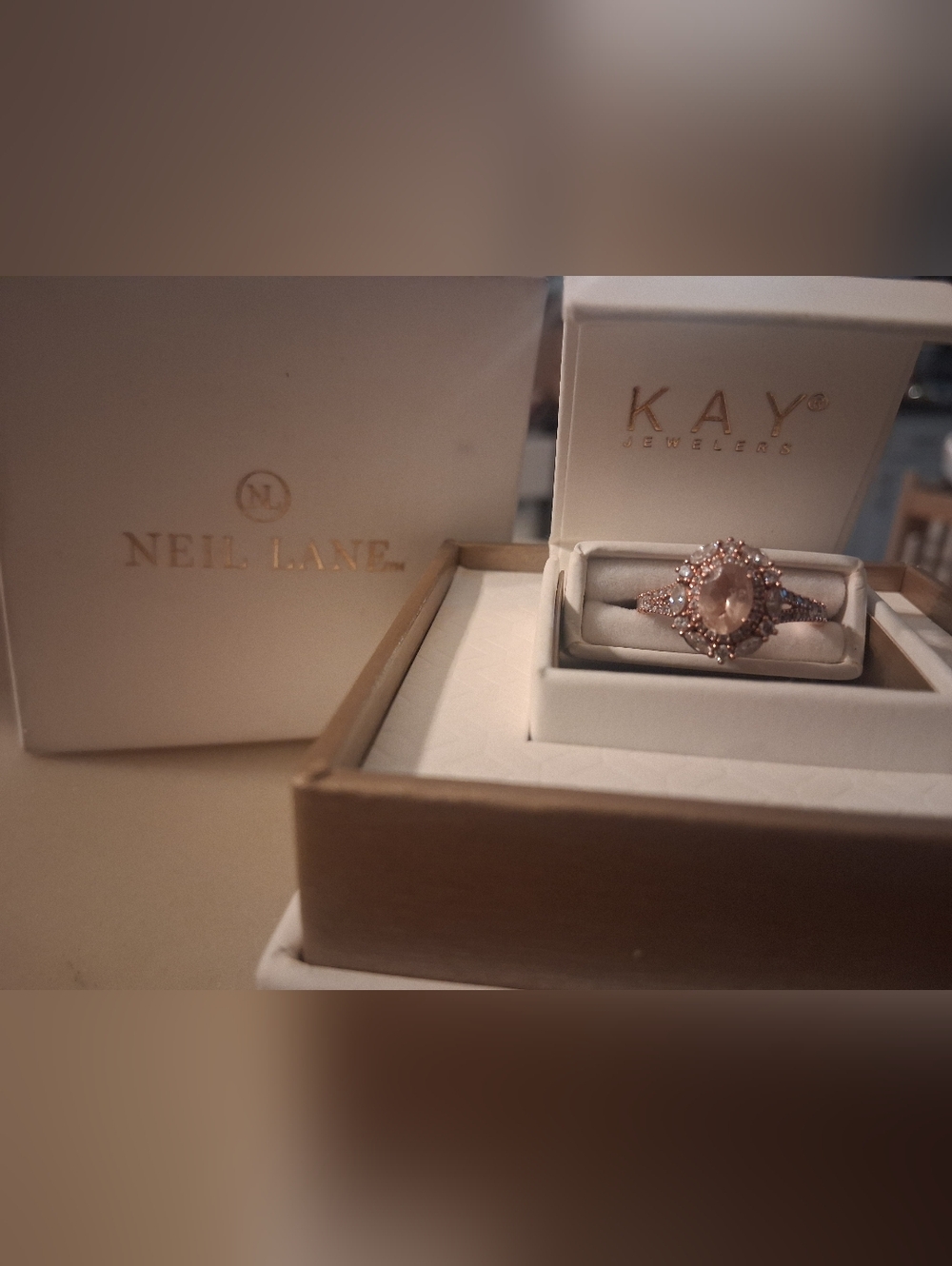 KAY Jewelers Rose Gold Halo Ring - Picture 6 of 6